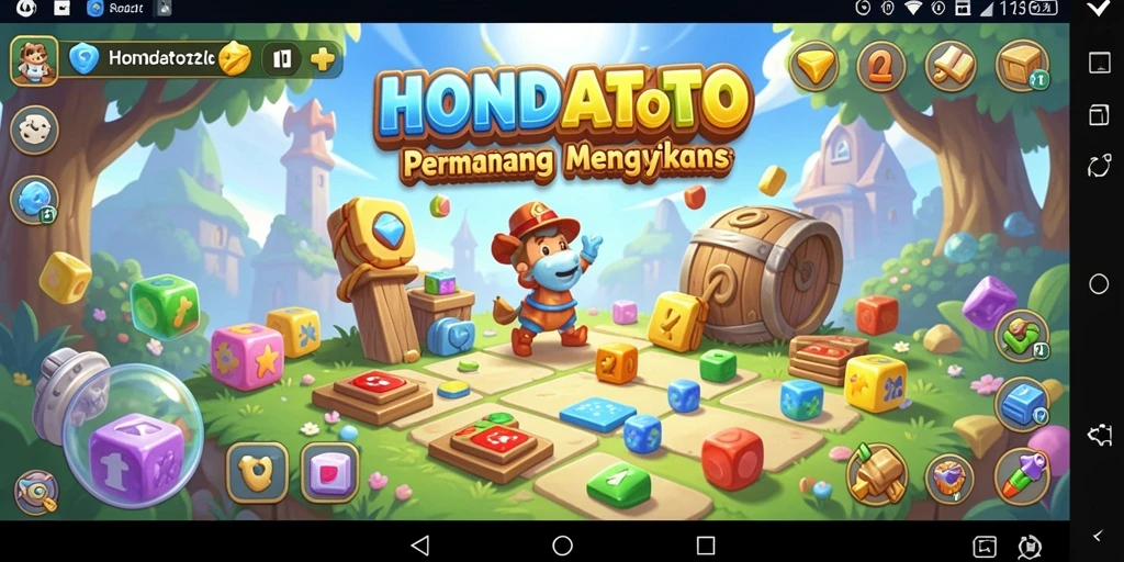 Screenshot gameplay HONDATOTO menampilkan momen ketegangan saat menyelesaikan teka-teki.