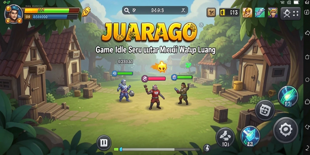 Screenshot gameplay JUARAGO menampilkan aksi seru dalam permainan Idle.