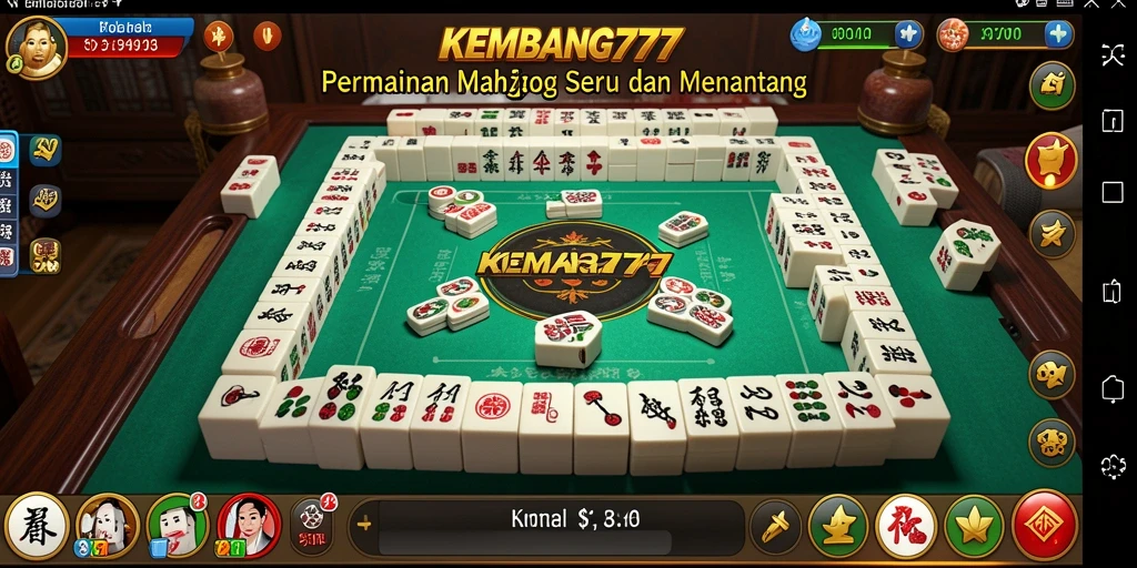 Gameplay menarik KEMBANG777 dengan tampilan Mahjong yang menawan.