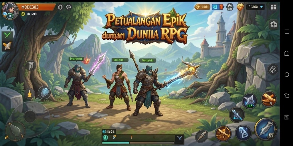 Tampilan gameplay RPG MODE303 yang menarik dan penuh aksi.