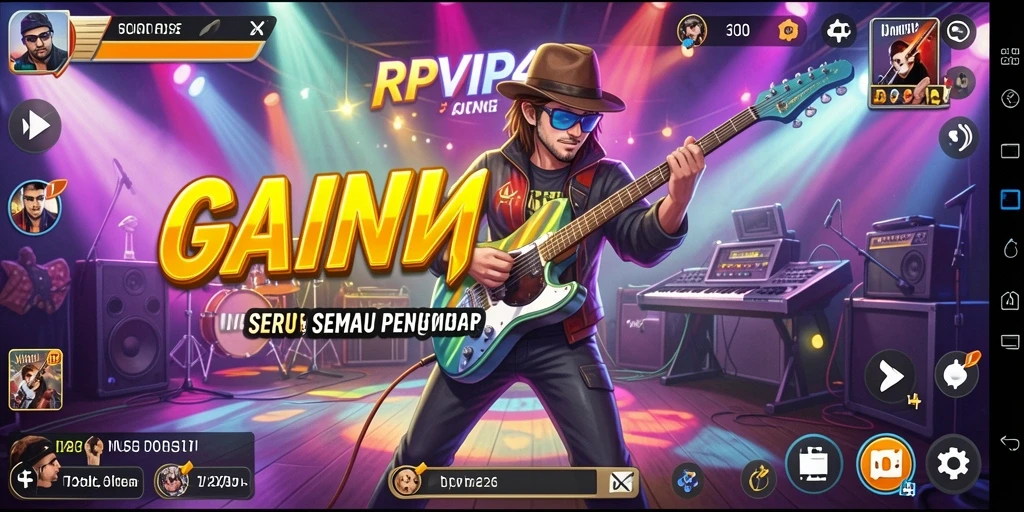 Tampilan gameplay RPVIP4 yang menggembirakan dan penuh warna.