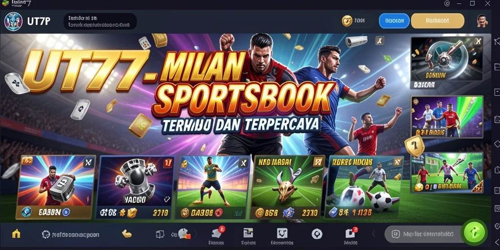 Tampilan gameplay Sportsbook yang menarik dan interaktif di UT77.